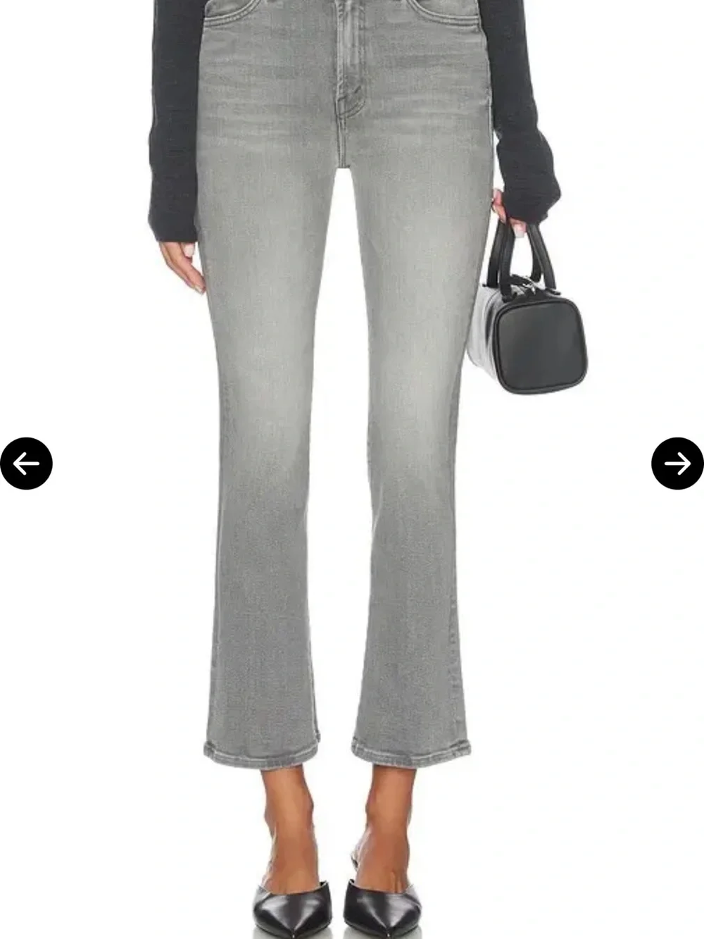 MOTHER Straight Leg Jeans in Washed Gray